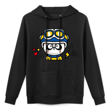 Comfort Solid Front Graphic Hoodies