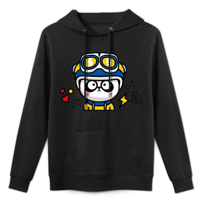 Comfort Solid Front Graphic Hoodies