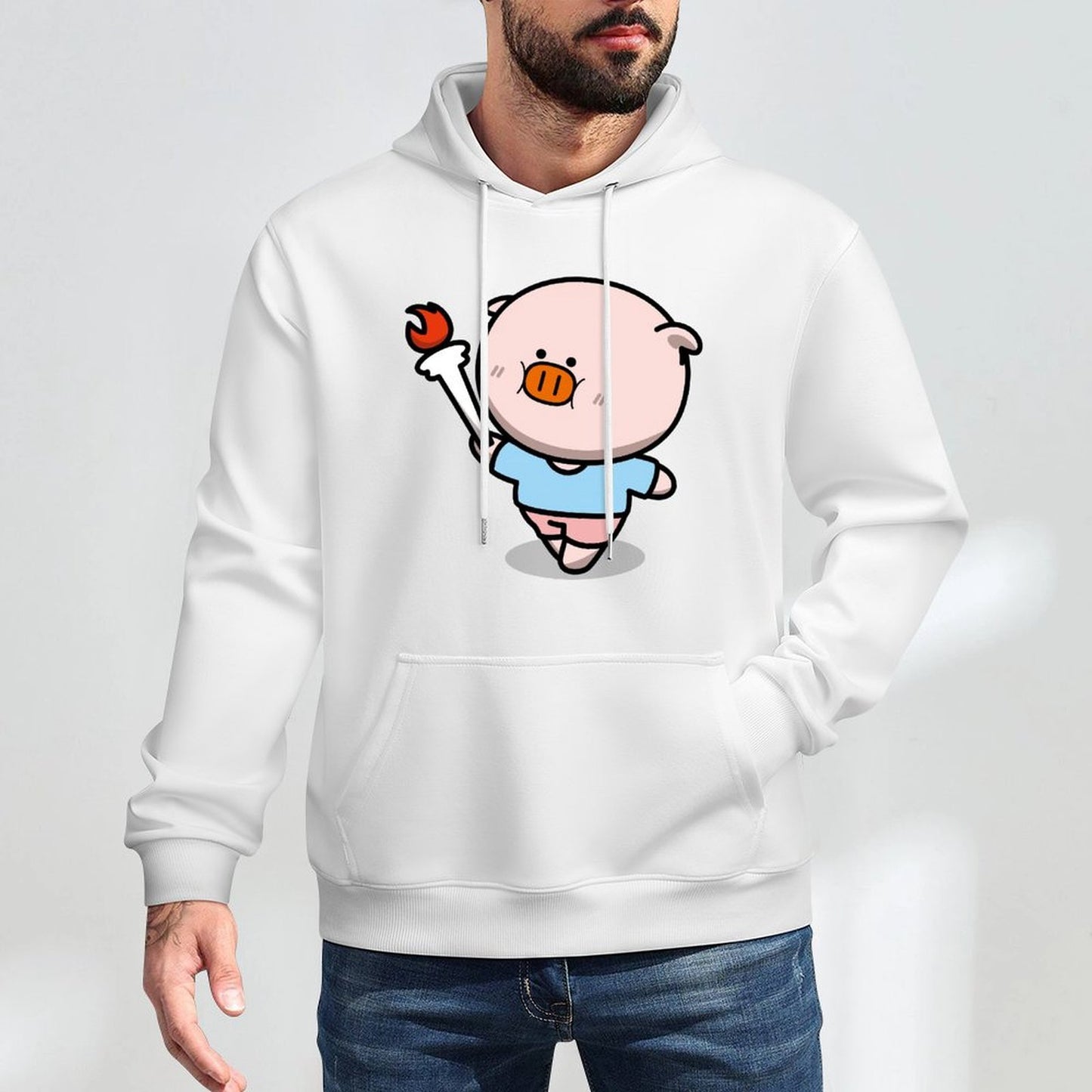 Casual 100% Cotton Front Graphic Hoodies