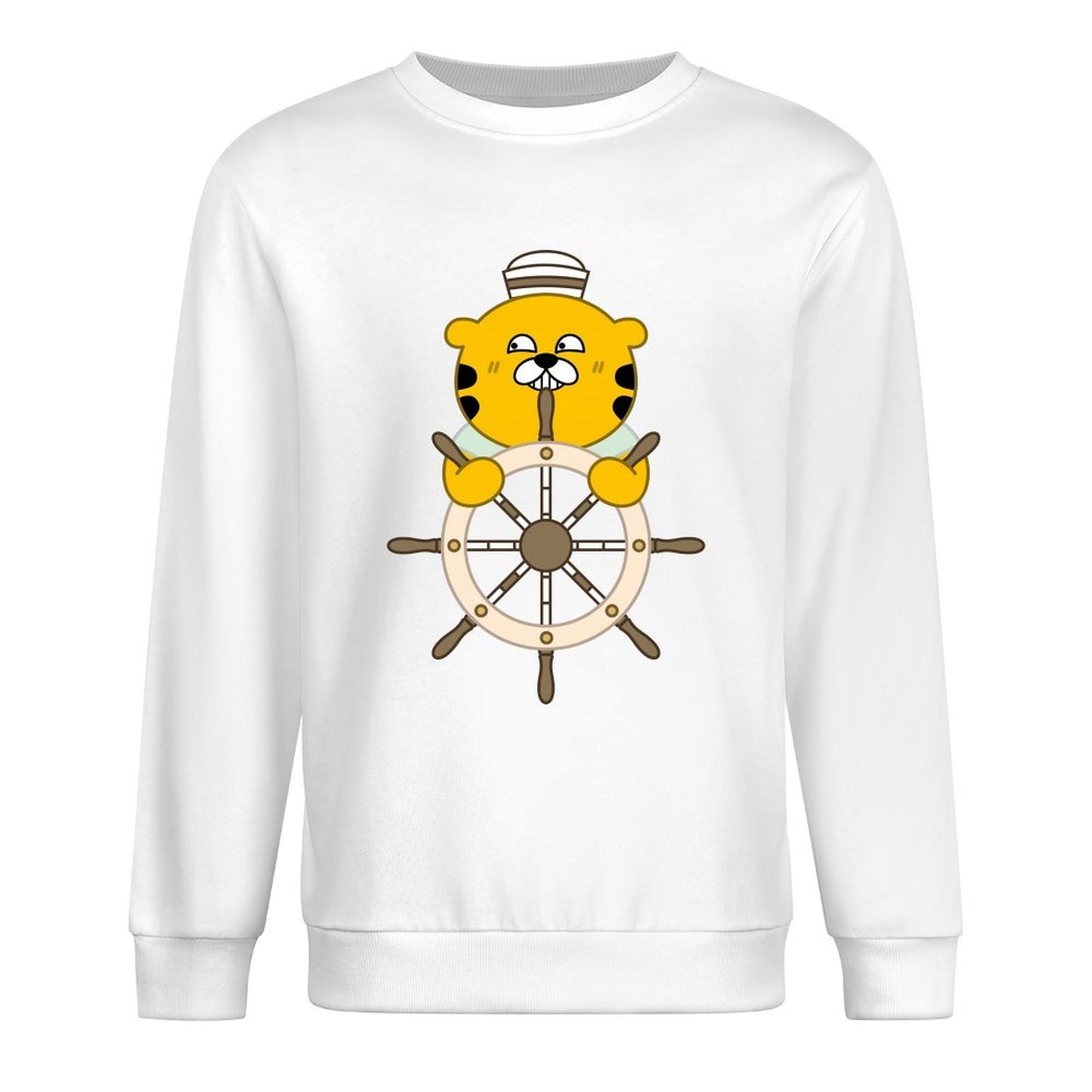 Front Patterned Long Sleeve TopChill Fade-Proof