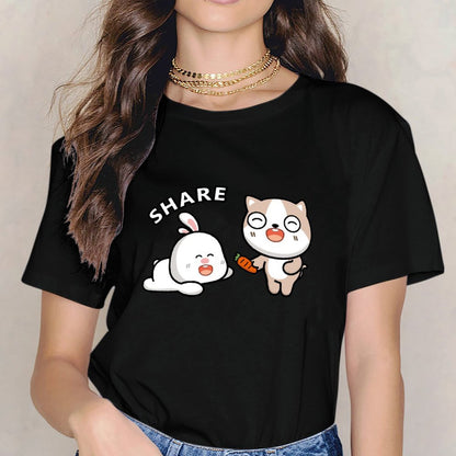 LooseFit Heat-Transferfront graphic T-shirt