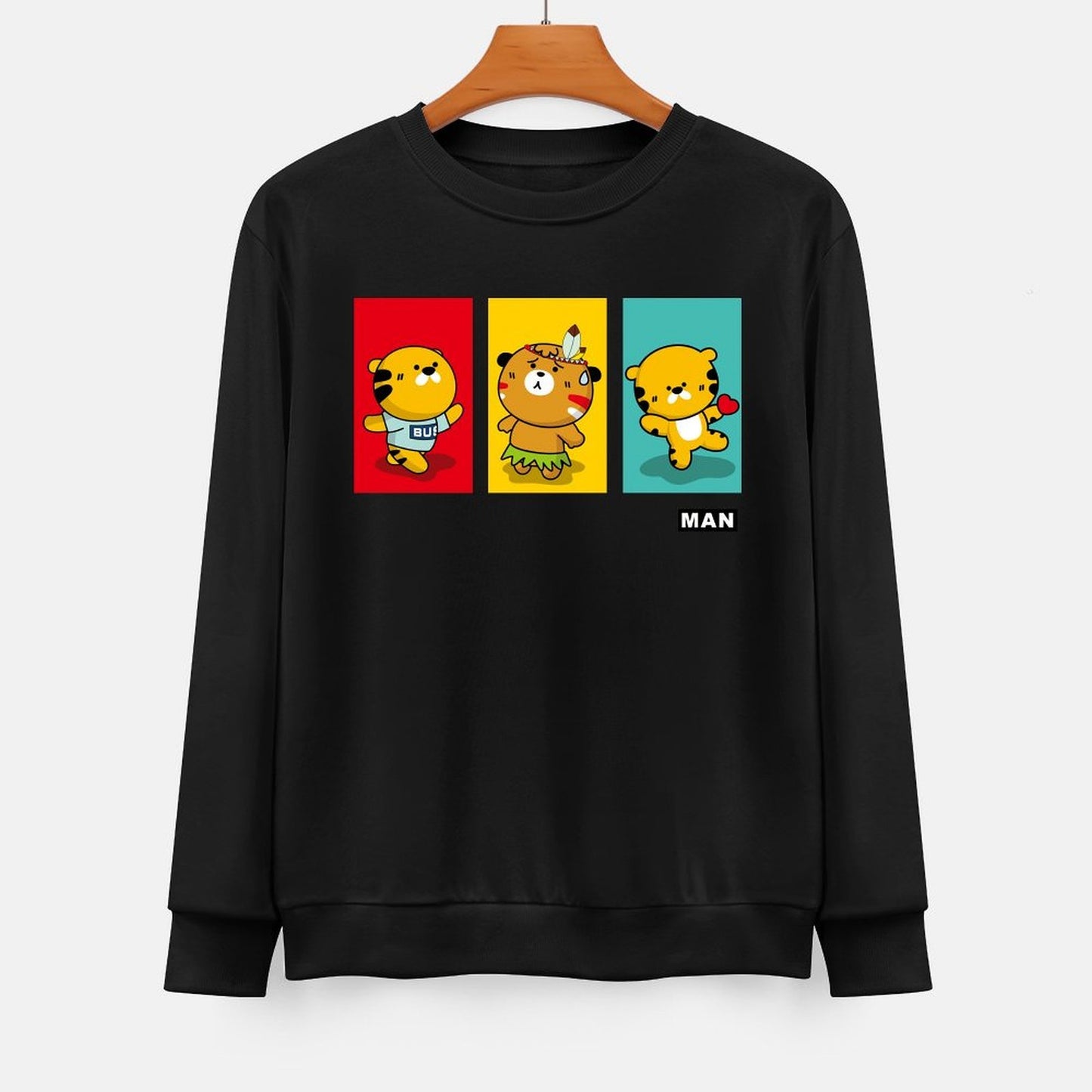 Front Patterned Long Sleeve TopSmooth Feel Edition