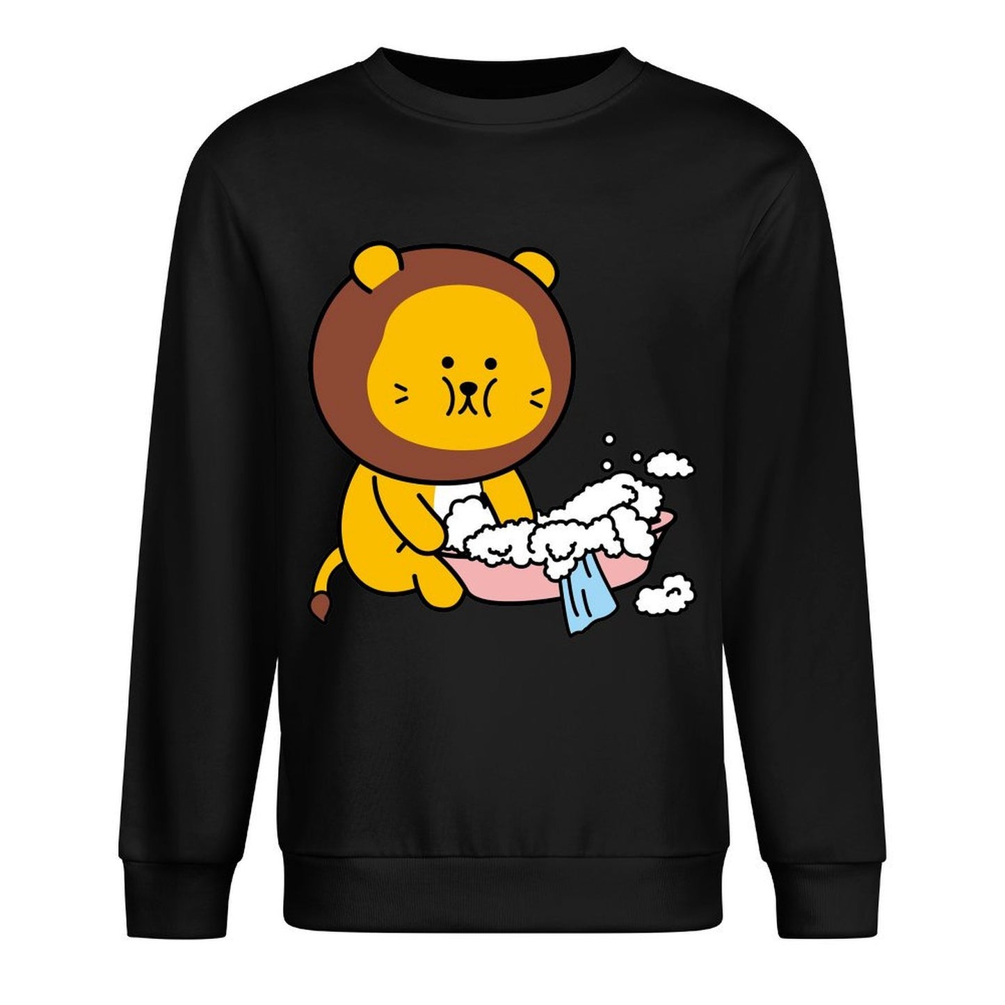 Front Patterned Long Sleeve TopVintage Solid