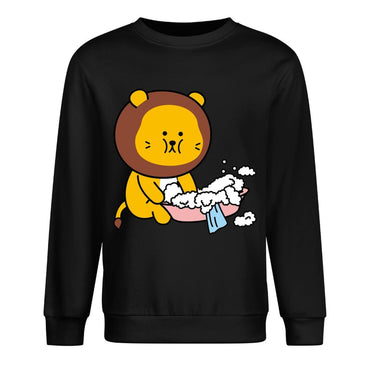 Front Patterned Long Sleeve TopVintage Solid