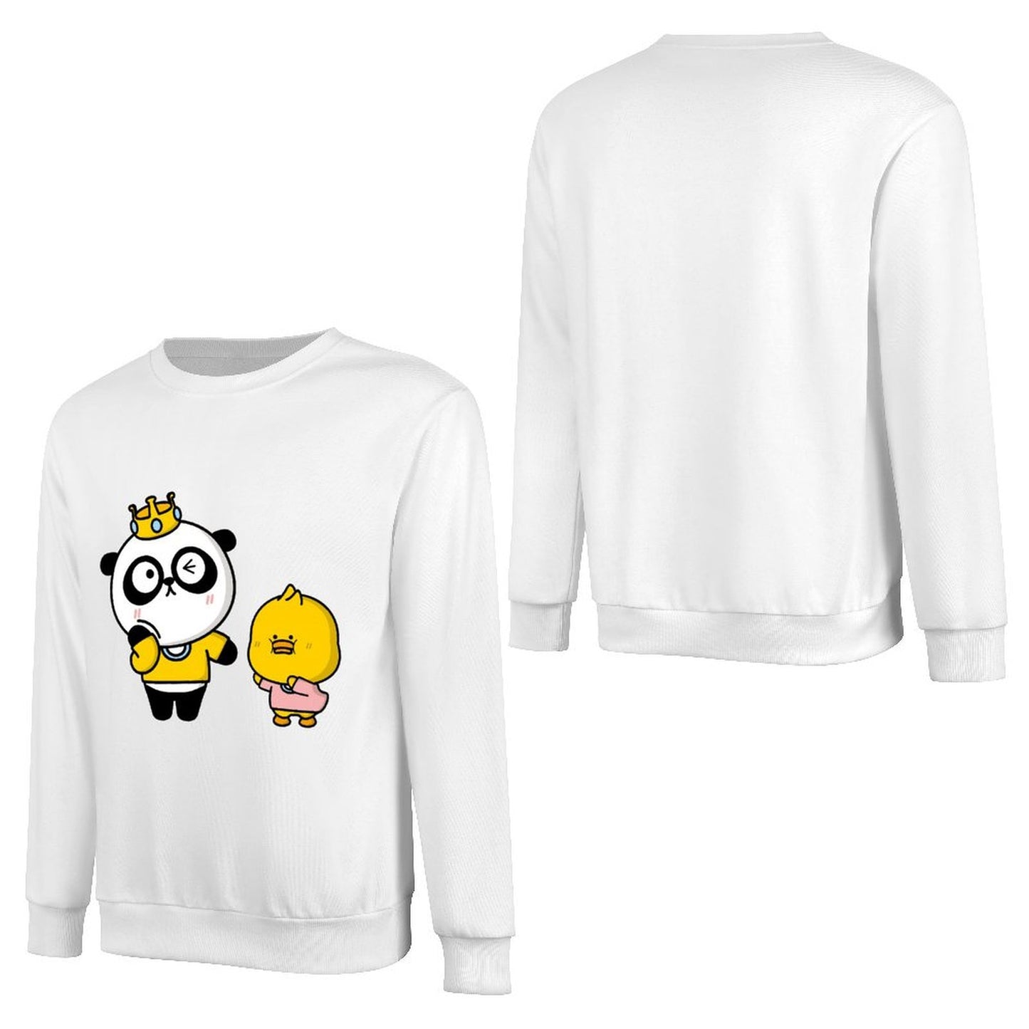 Front Patterned Long Sleeve TopCrewneck Smooth