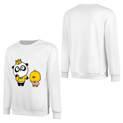 Front Patterned Long Sleeve TopCrewneck Smooth