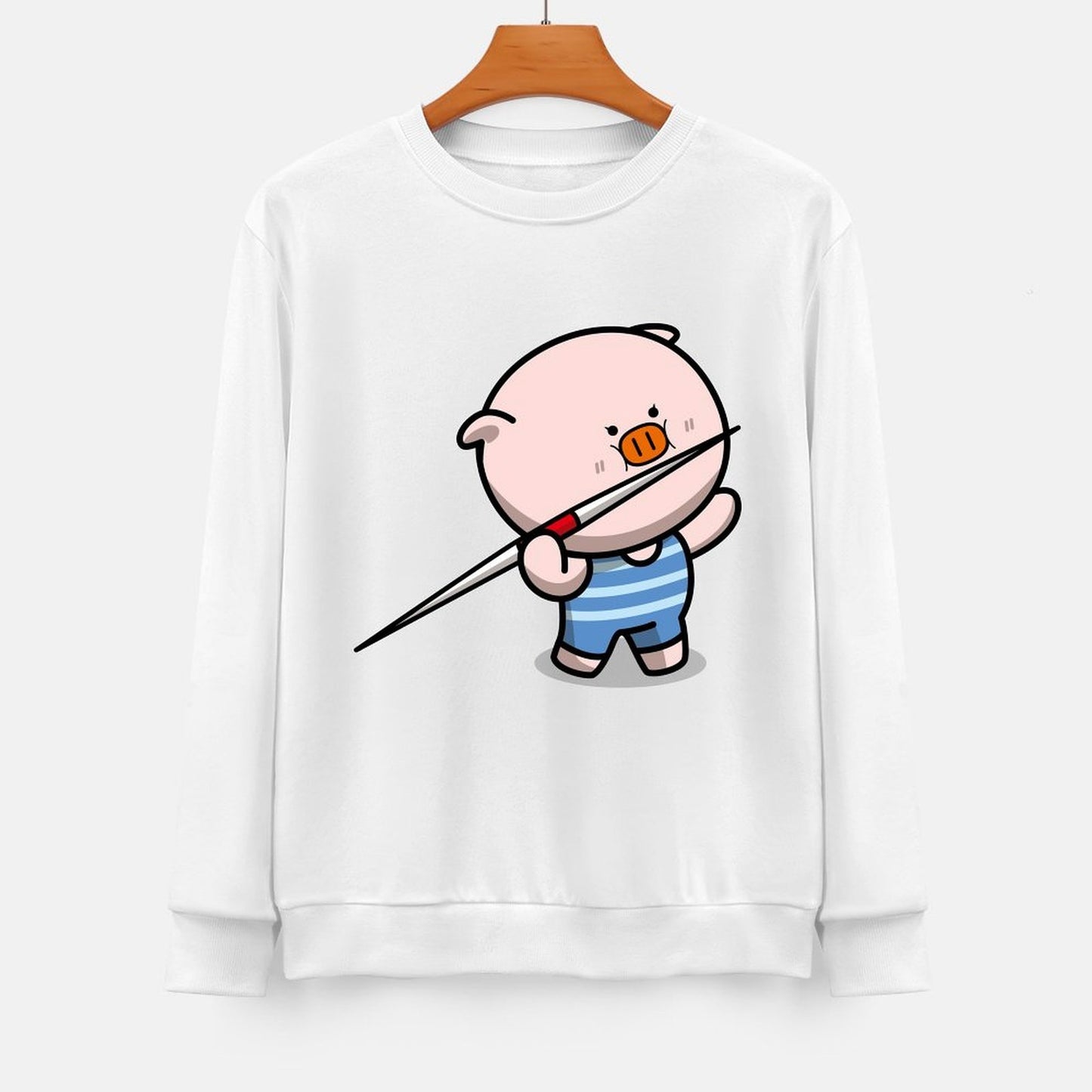 Front Patterned Long Sleeve TopOn-Demand Fade-Proof