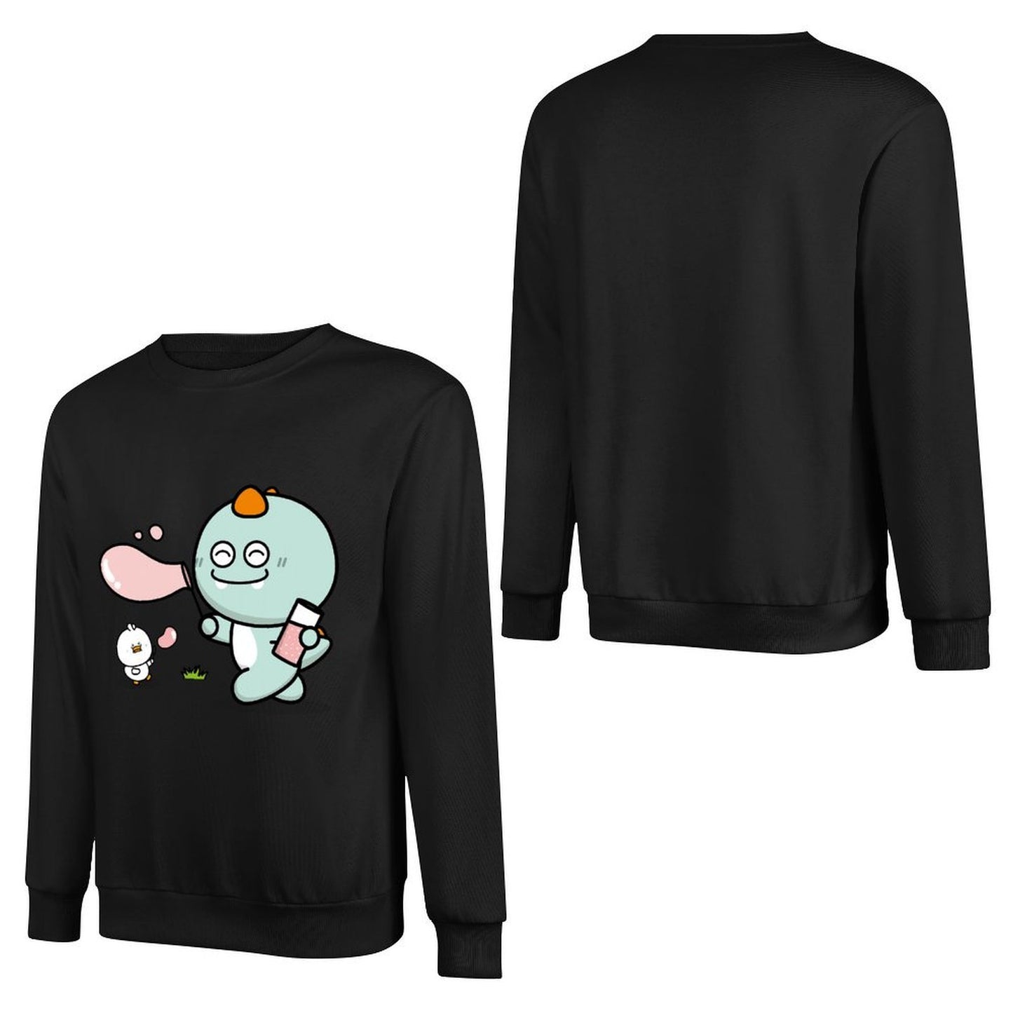 Front Patterned Long Sleeve TopComfortFit Clean Edges