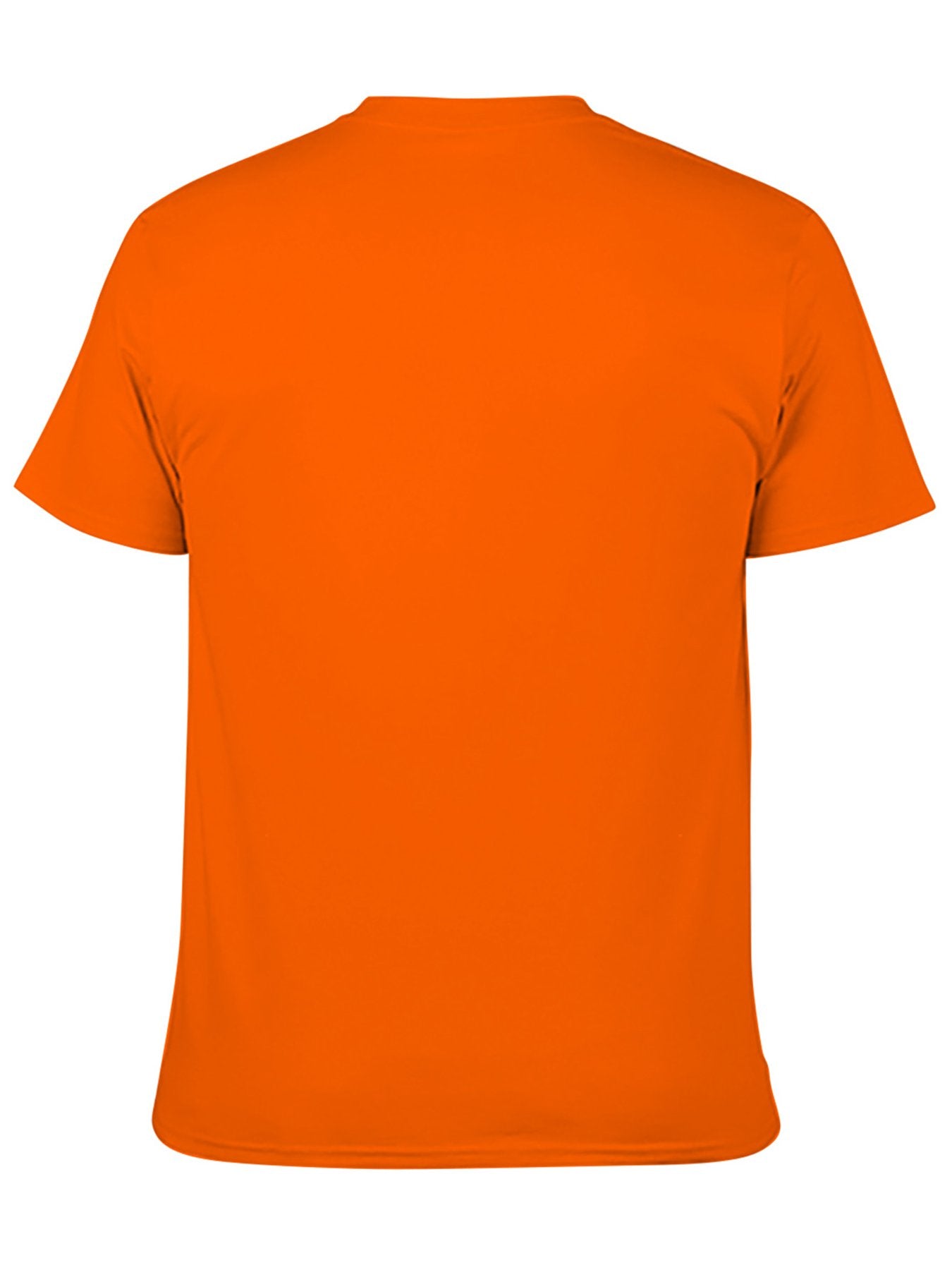 Custom adult heat transfer short-sleeved T-shirts  Tangerine