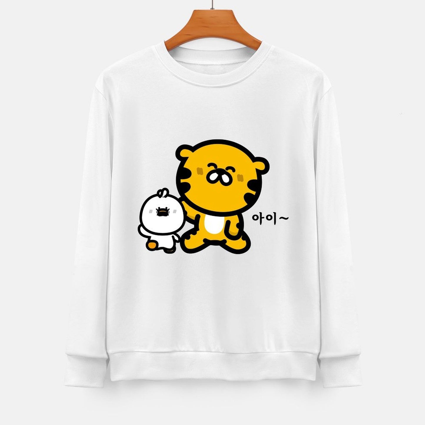 Front Patterned Long Sleeve TopIndoor Fade-Resistant