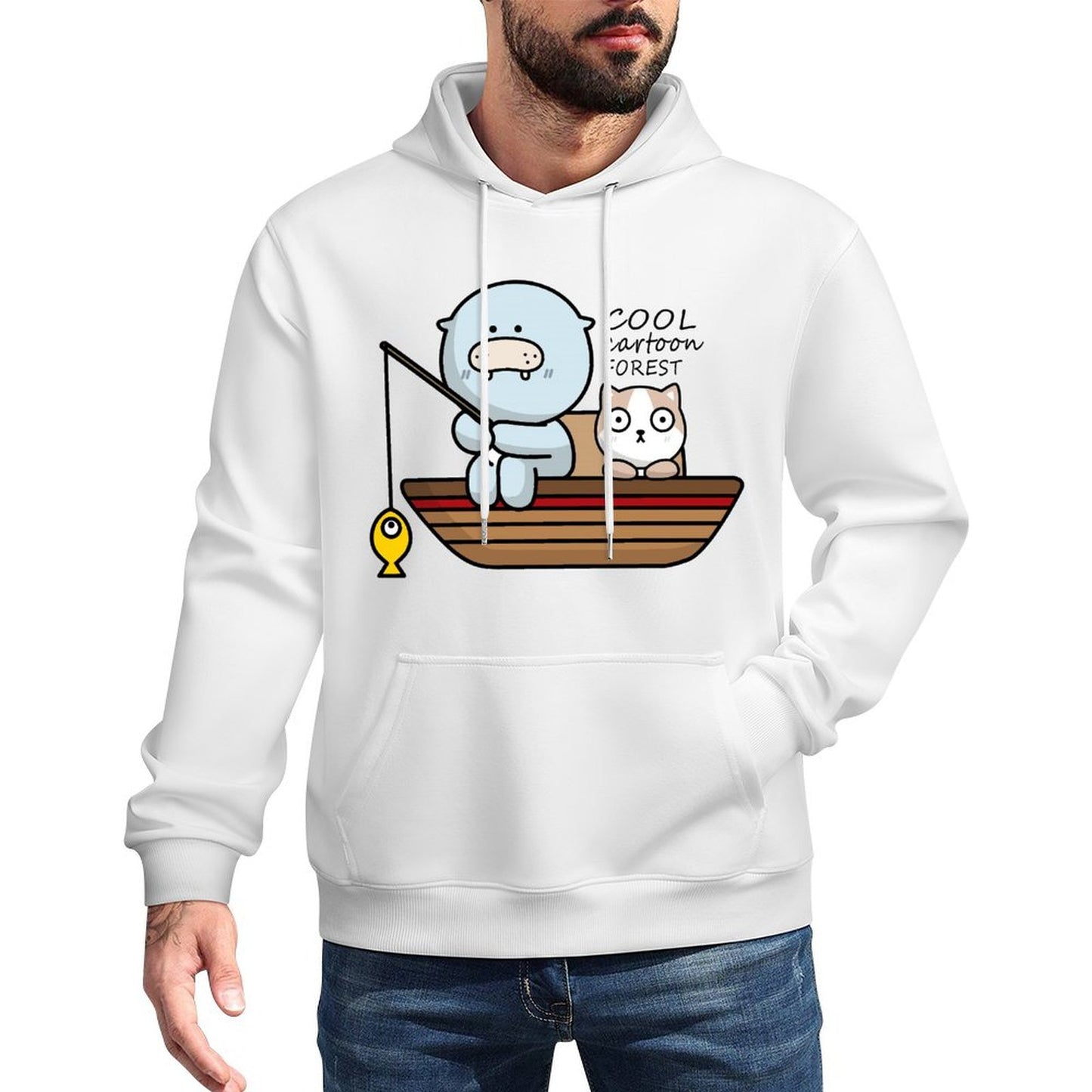 Printing Sleek Front Graphic Hoodies