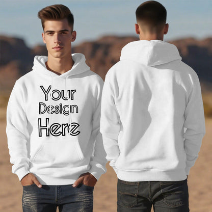 Custom high-quality white hoodie