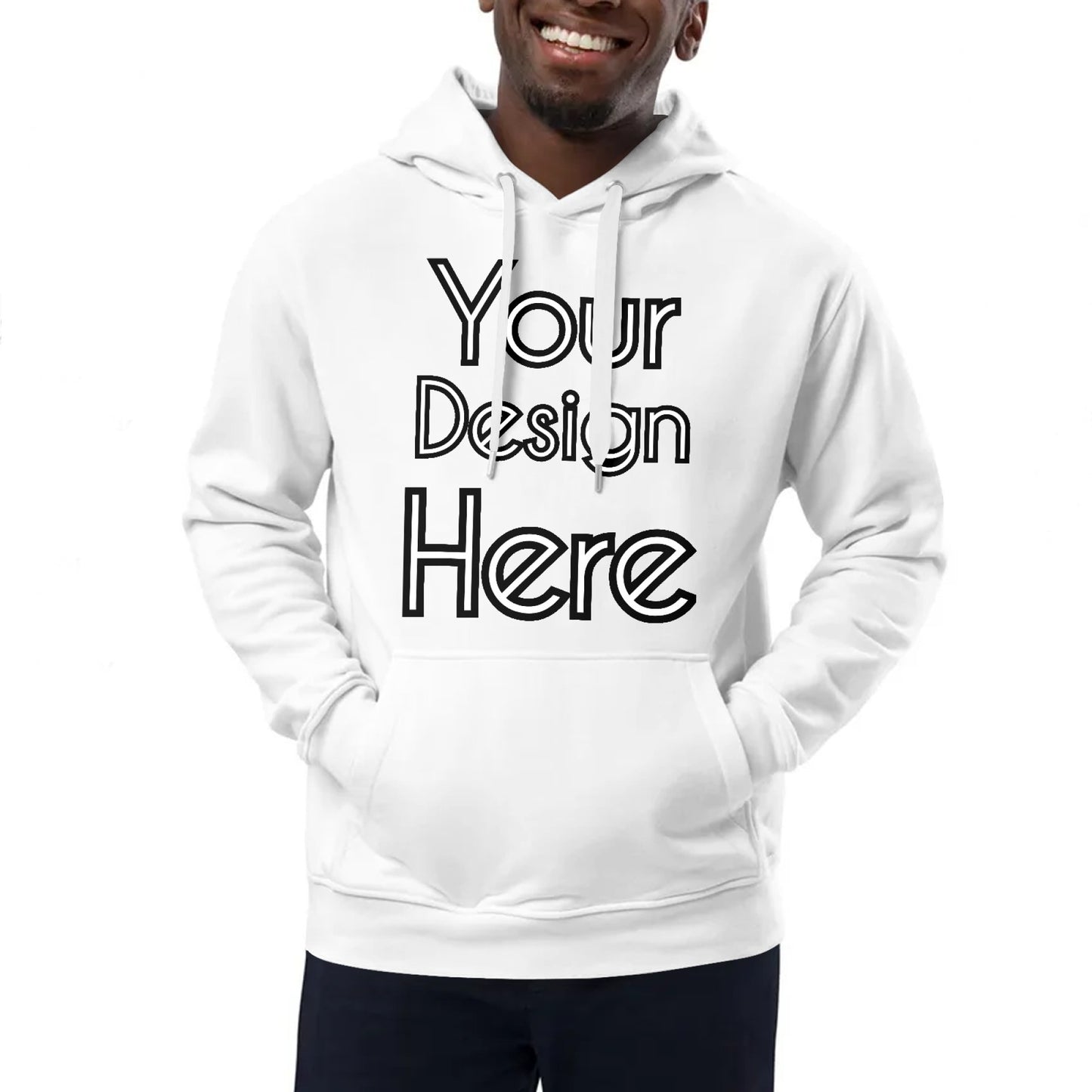 Custom high-quality white hoodie