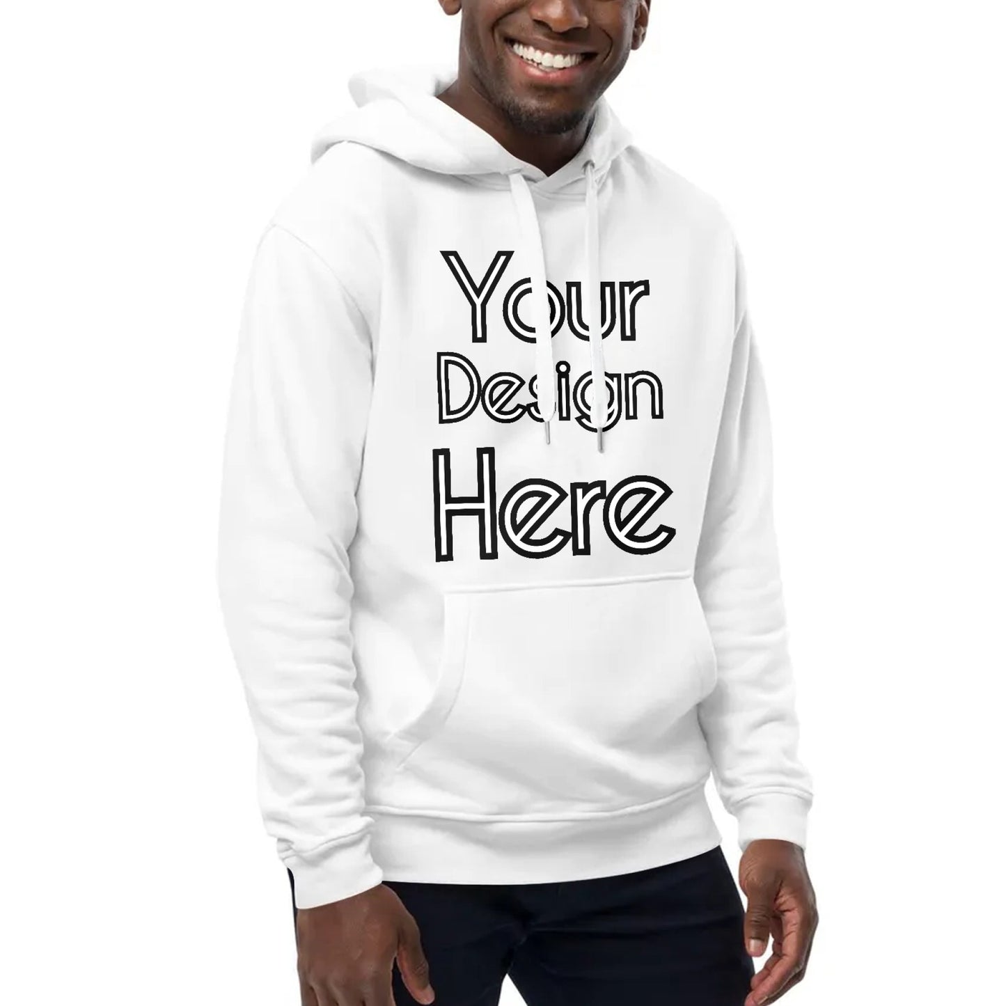 Custom high-quality white hoodie