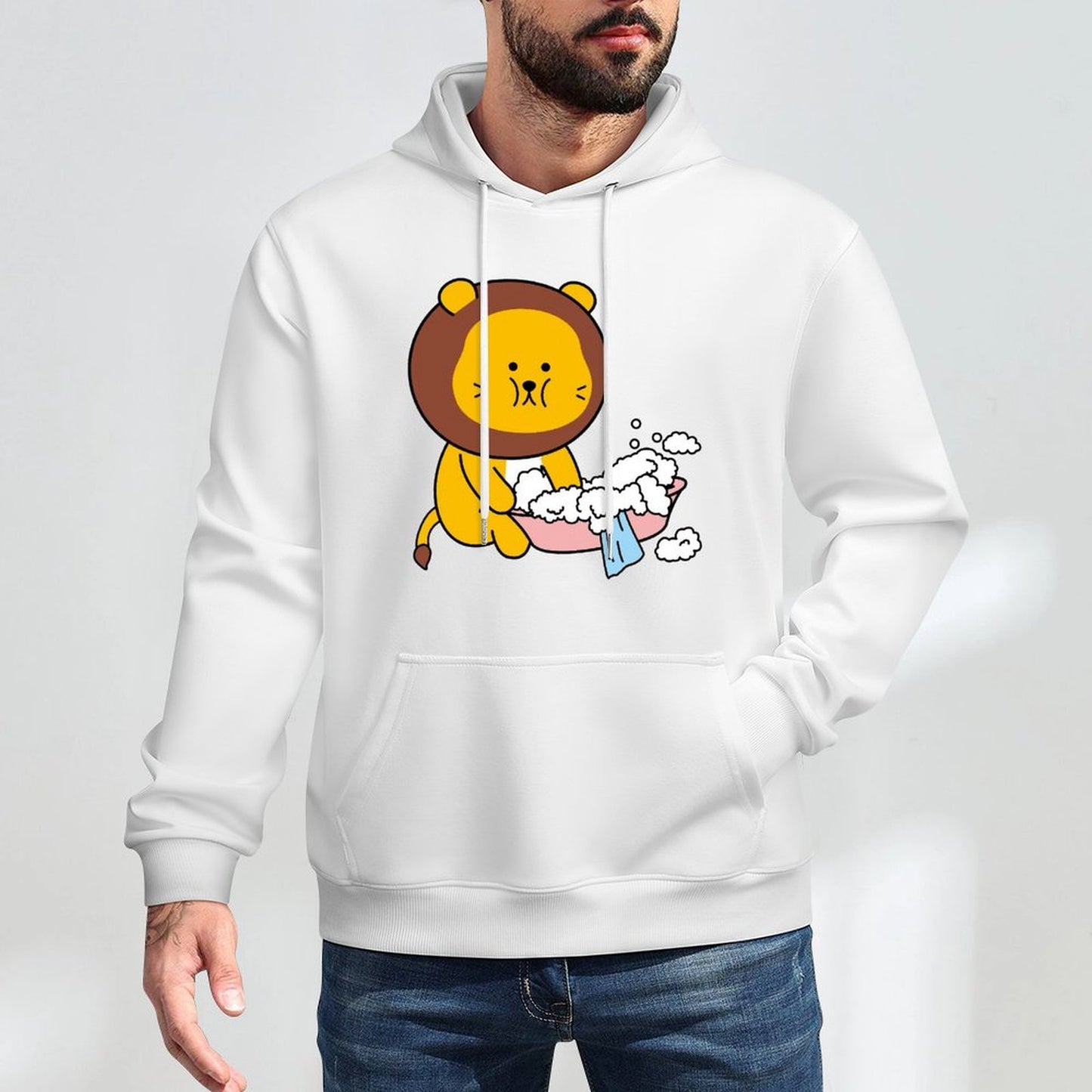 Cotton Clean Front Graphic Hoodies