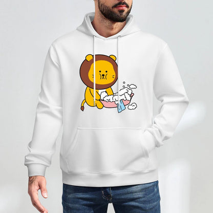 Cotton Clean Front Graphic Hoodies