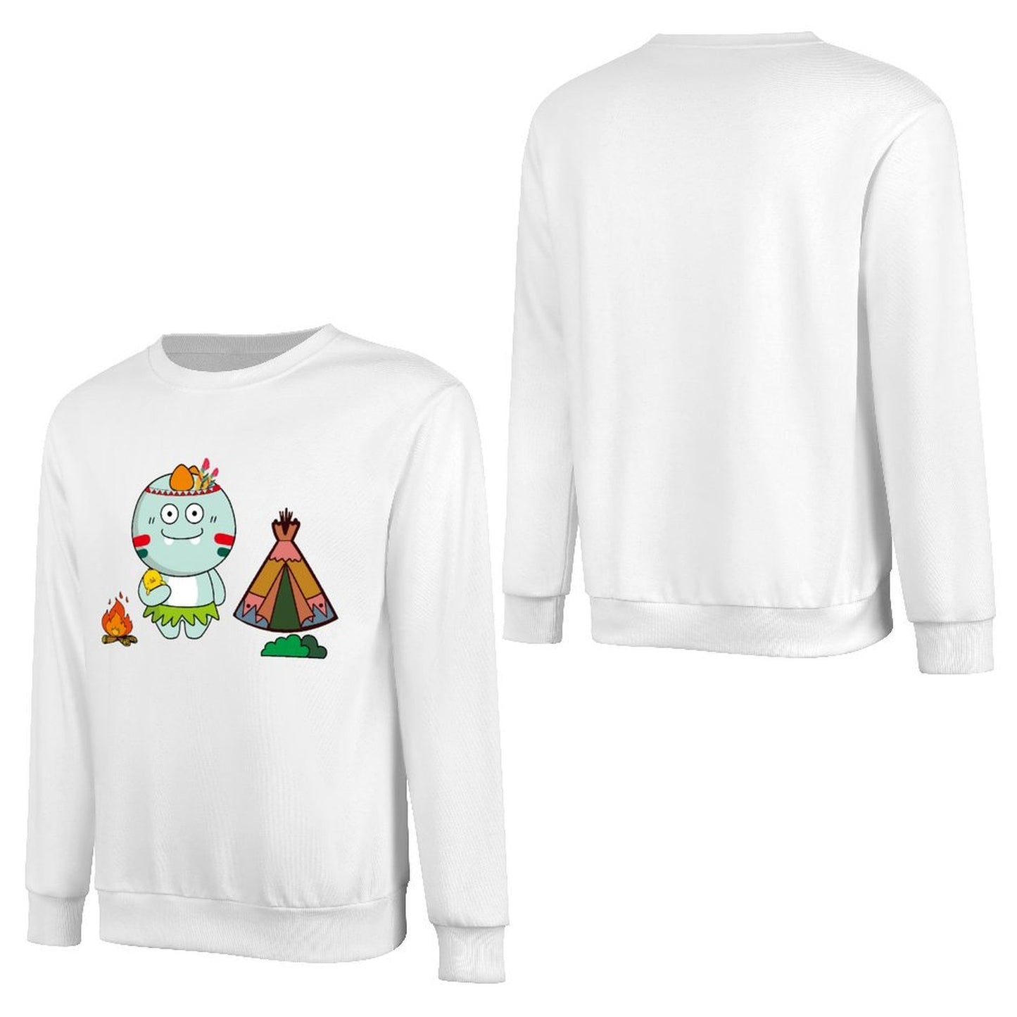 Front Patterned Long Sleeve TopPure Retro