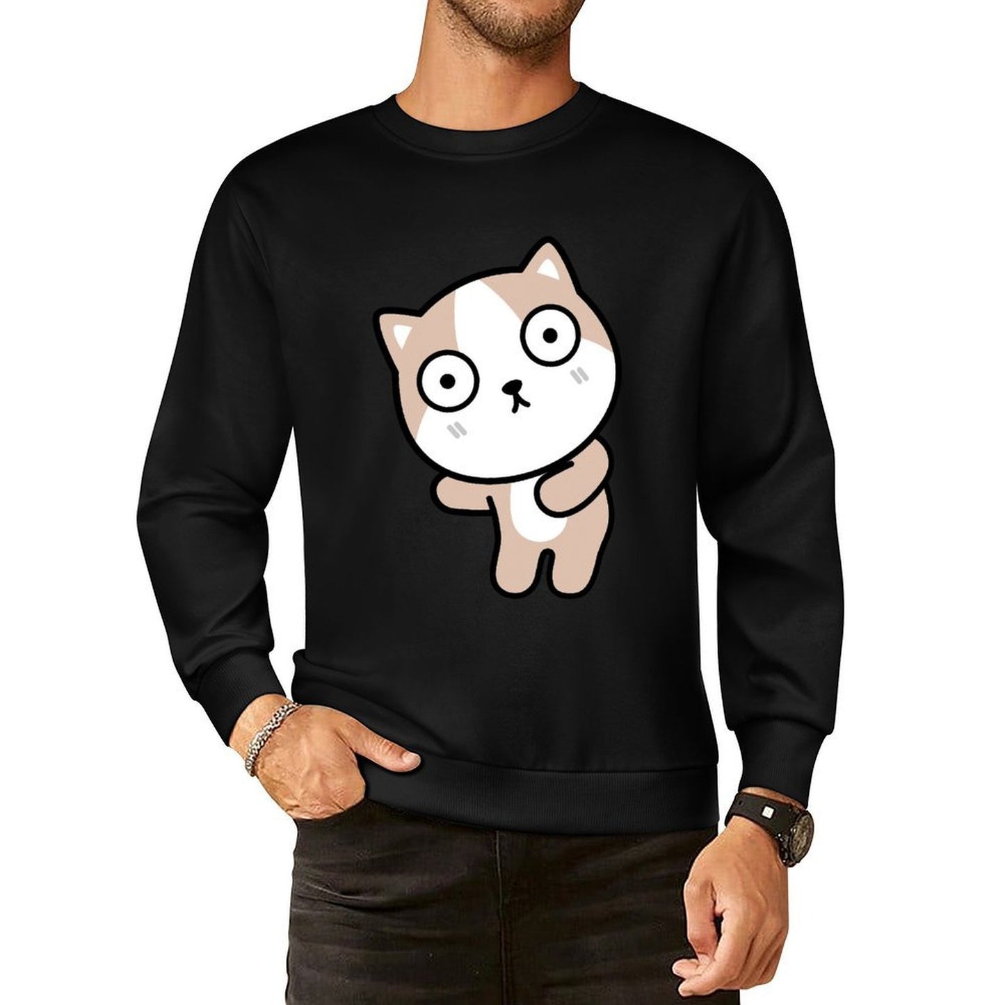 Front Patterned Long Sleeve TopComfortLine Comfort