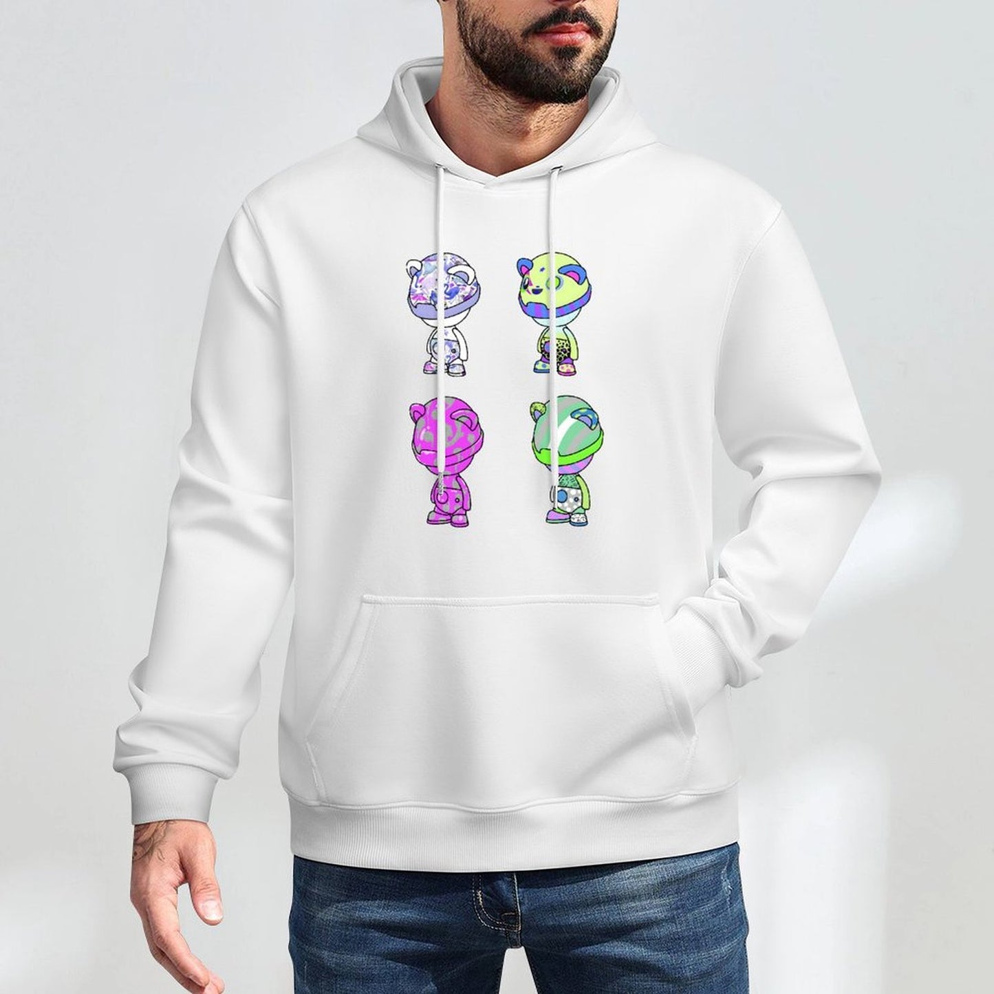 Hoodie Front PatternComfortSeries Crew Neck