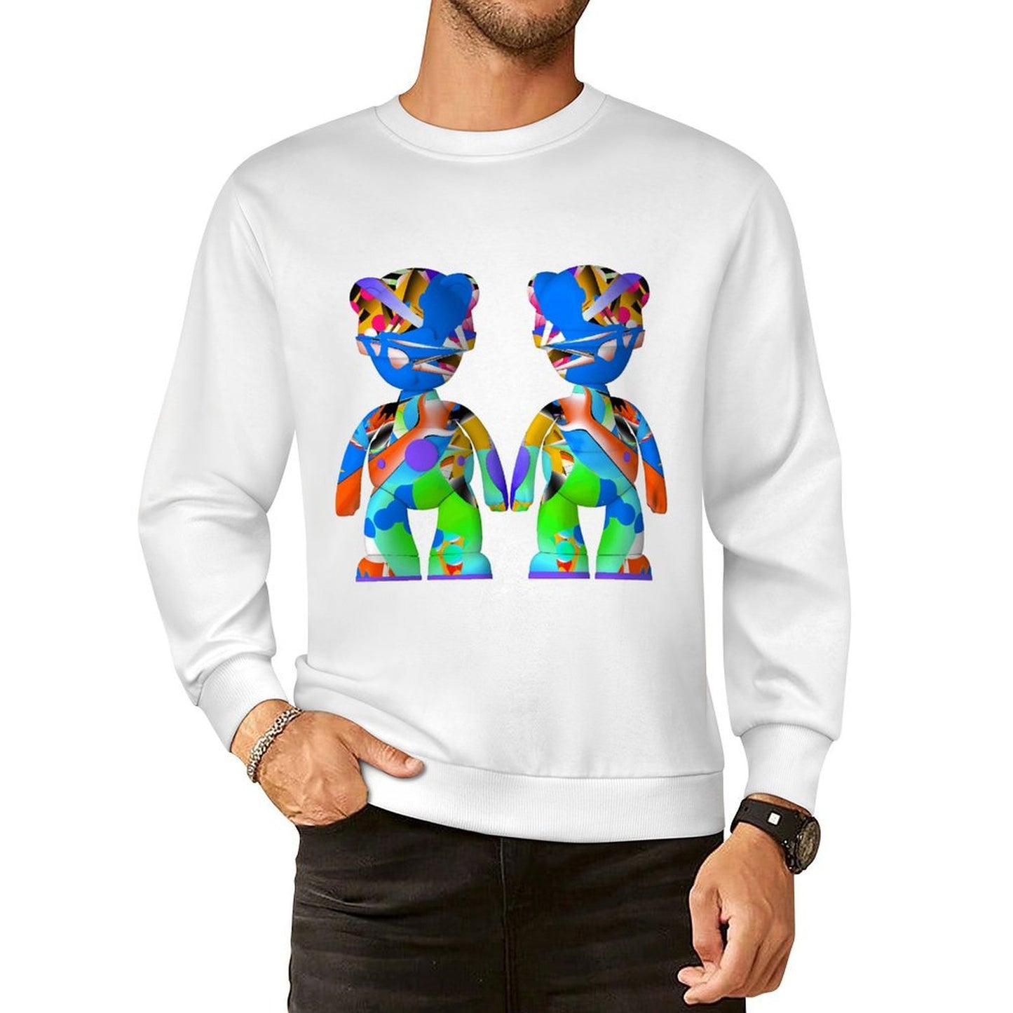 Long Sleeve With Front PatternUltra Durable Crew Neck