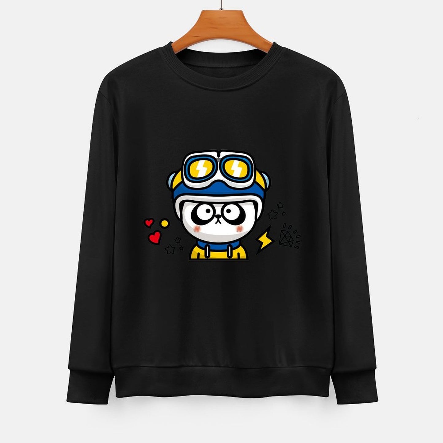  Front Patterned Long Sleeve TopPromotional Oversized