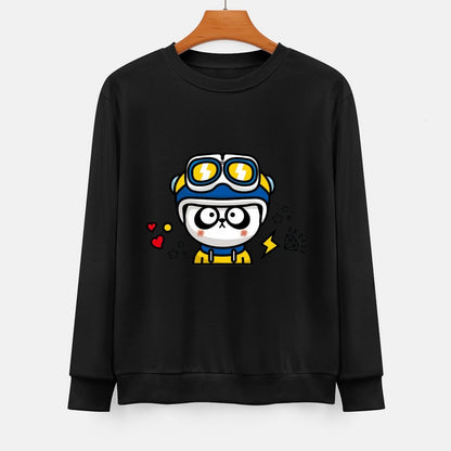  Front Patterned Long Sleeve TopPromotional Oversized