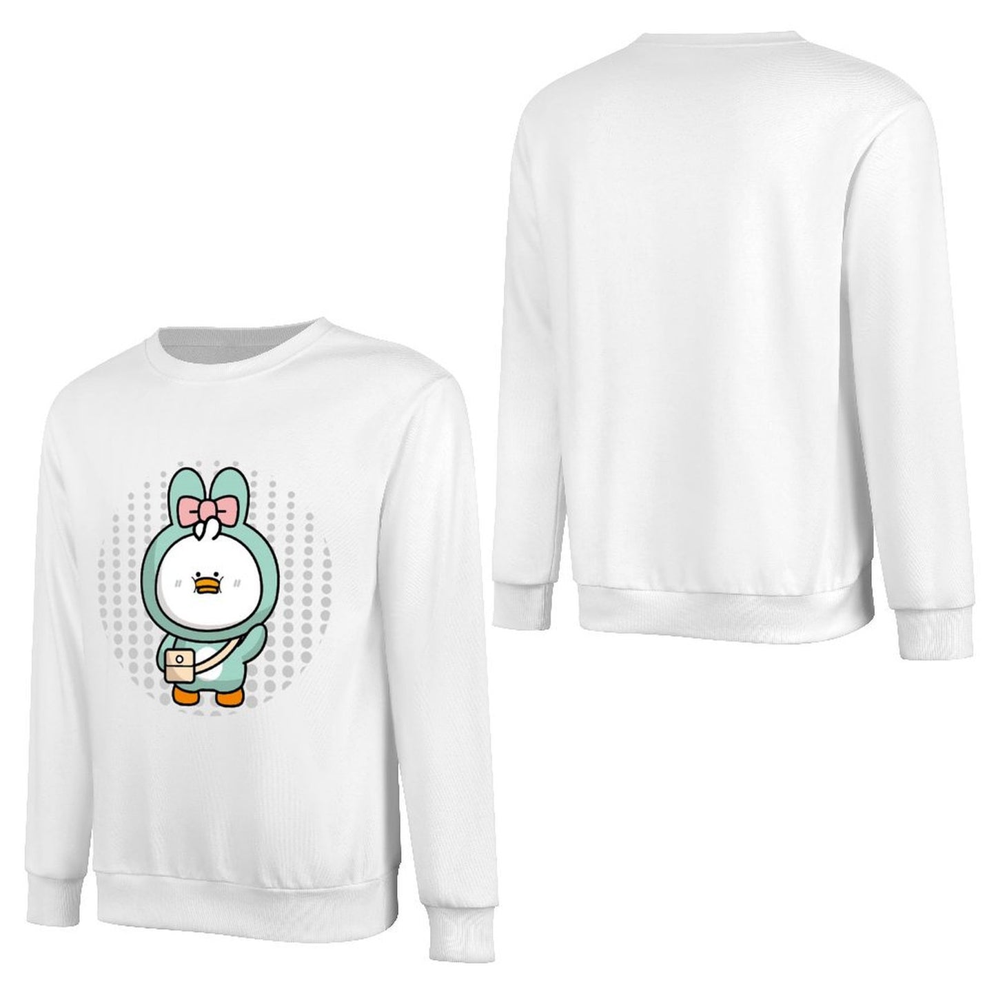 Front Patterned Long Sleeve TopSoftstyle Shrink-Resistant