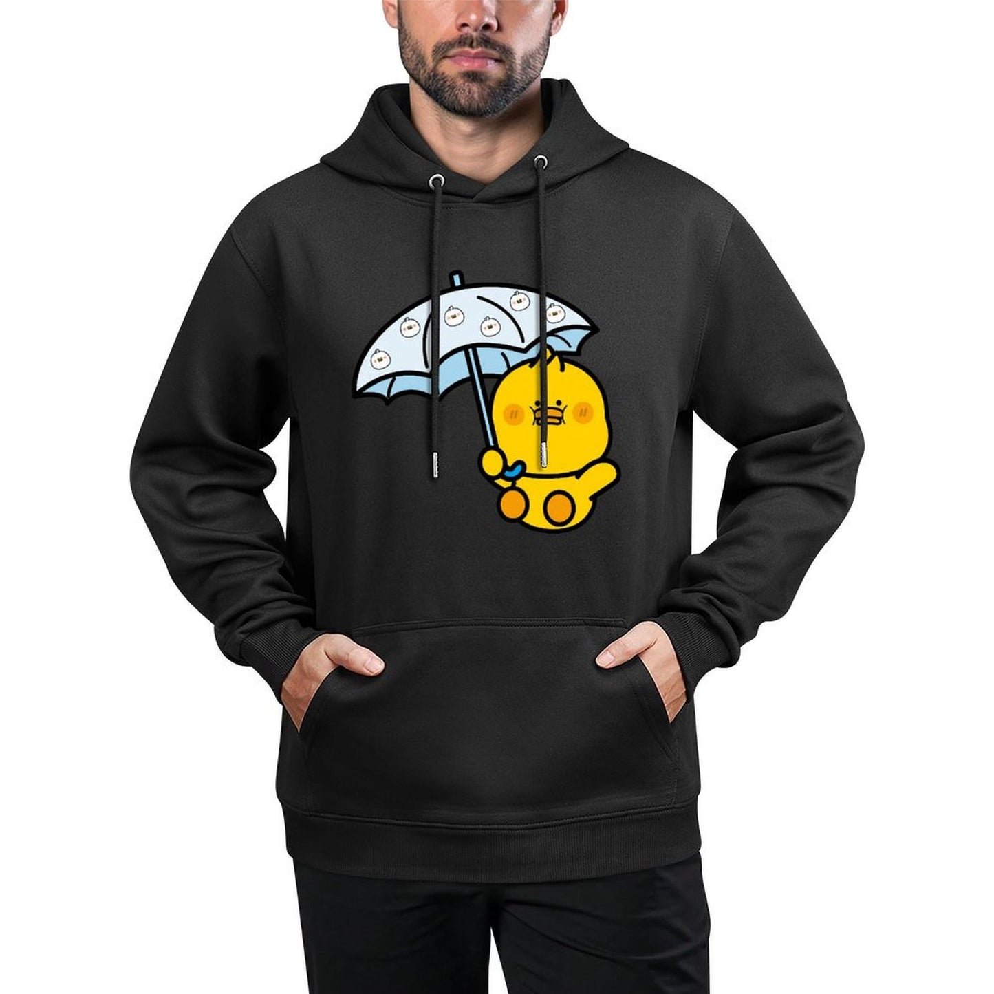 Solid Sleek Front Graphic Hoodies