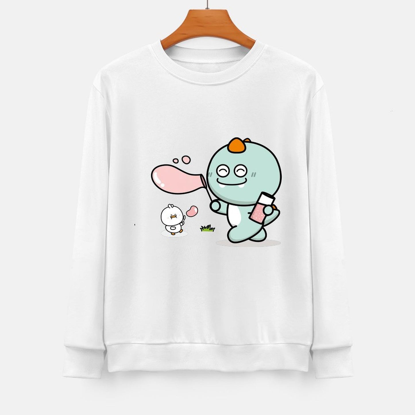 Front Patterned Long Sleeve TopSleek EssentialFit