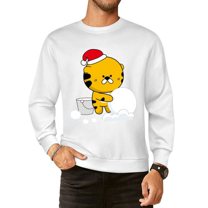 Front Patterned Long Sleeve TopOversized Sleek