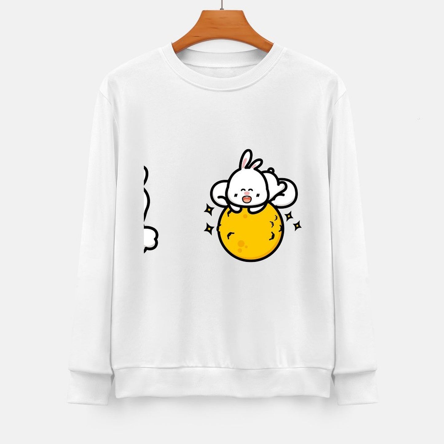 Front Patterned Long Sleeve TopMinimal Batch-Printed