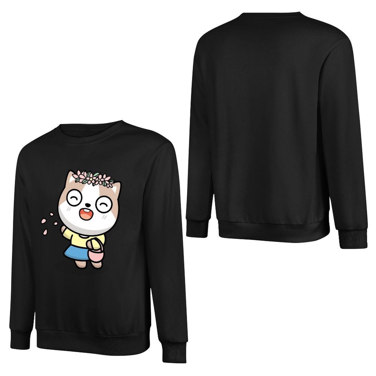 Front Patterned Long Sleeve TopSignature EverydayComfort