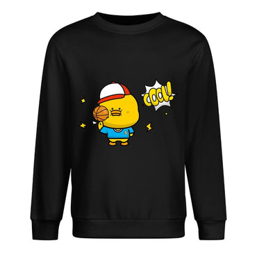 Front Patterned Long Sleeve TopPlain Oversized