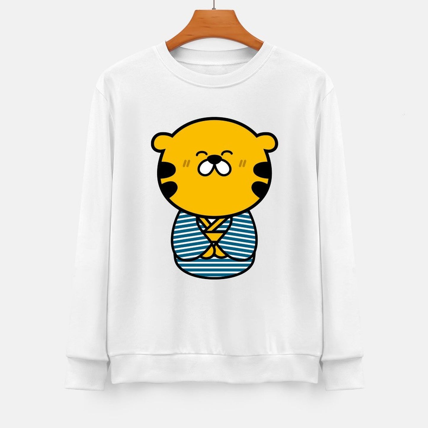 Front Patterned Long Sleeve Top100% Cotton Tear-Resistant