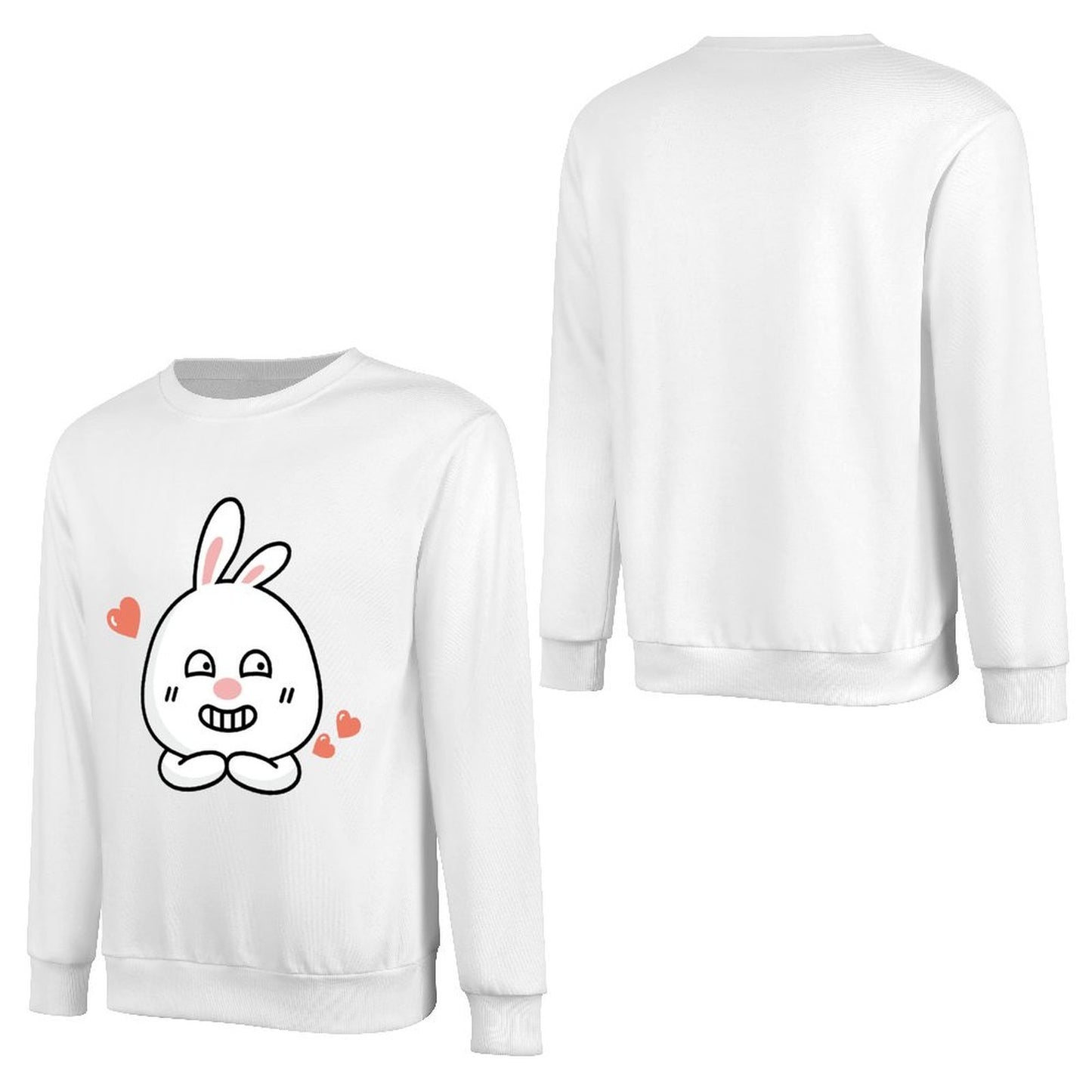 Front Patterned Long Sleeve TopMidweight Relaxed Fit