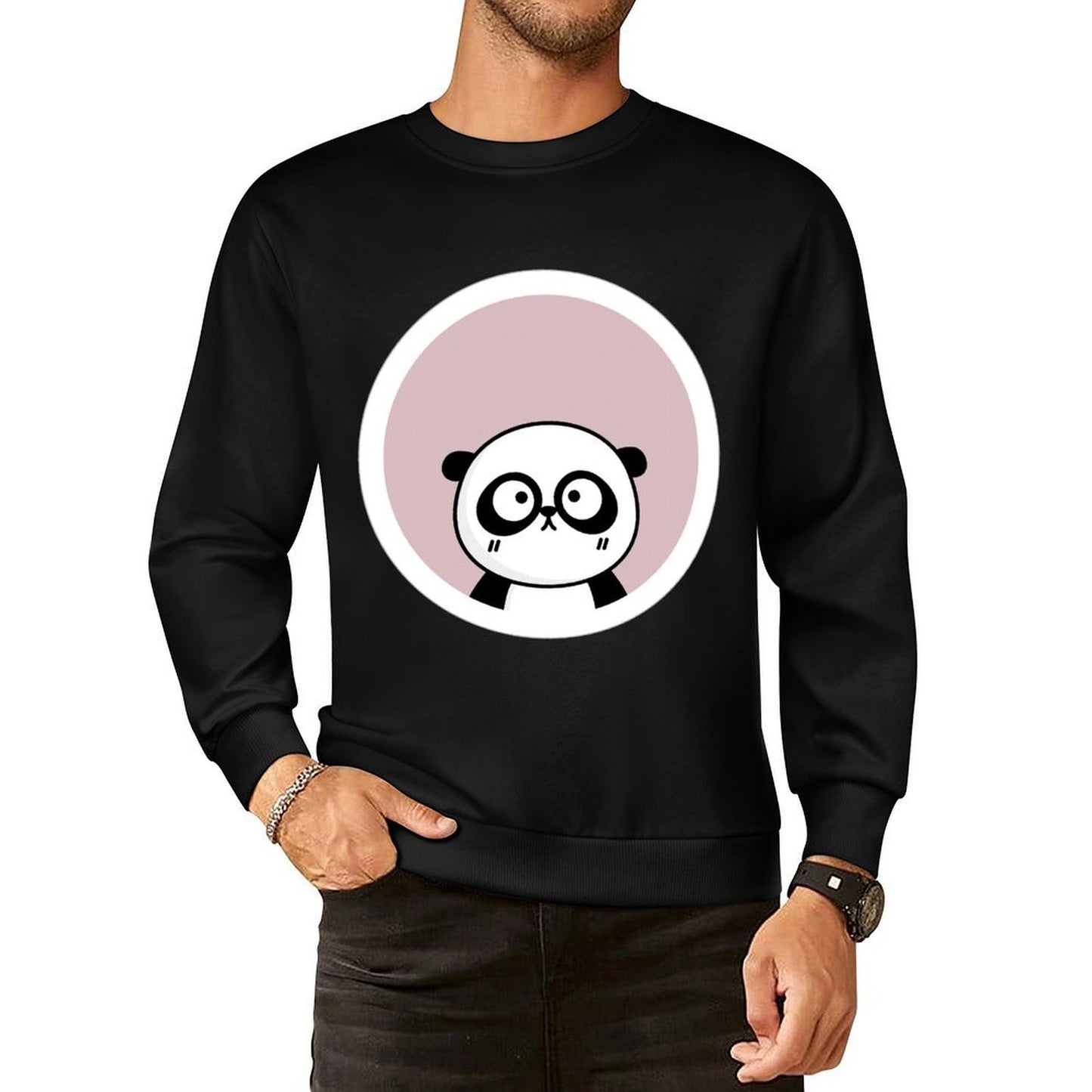 Front Patterned Long Sleeve TopHigh-Quality ClassicLine
