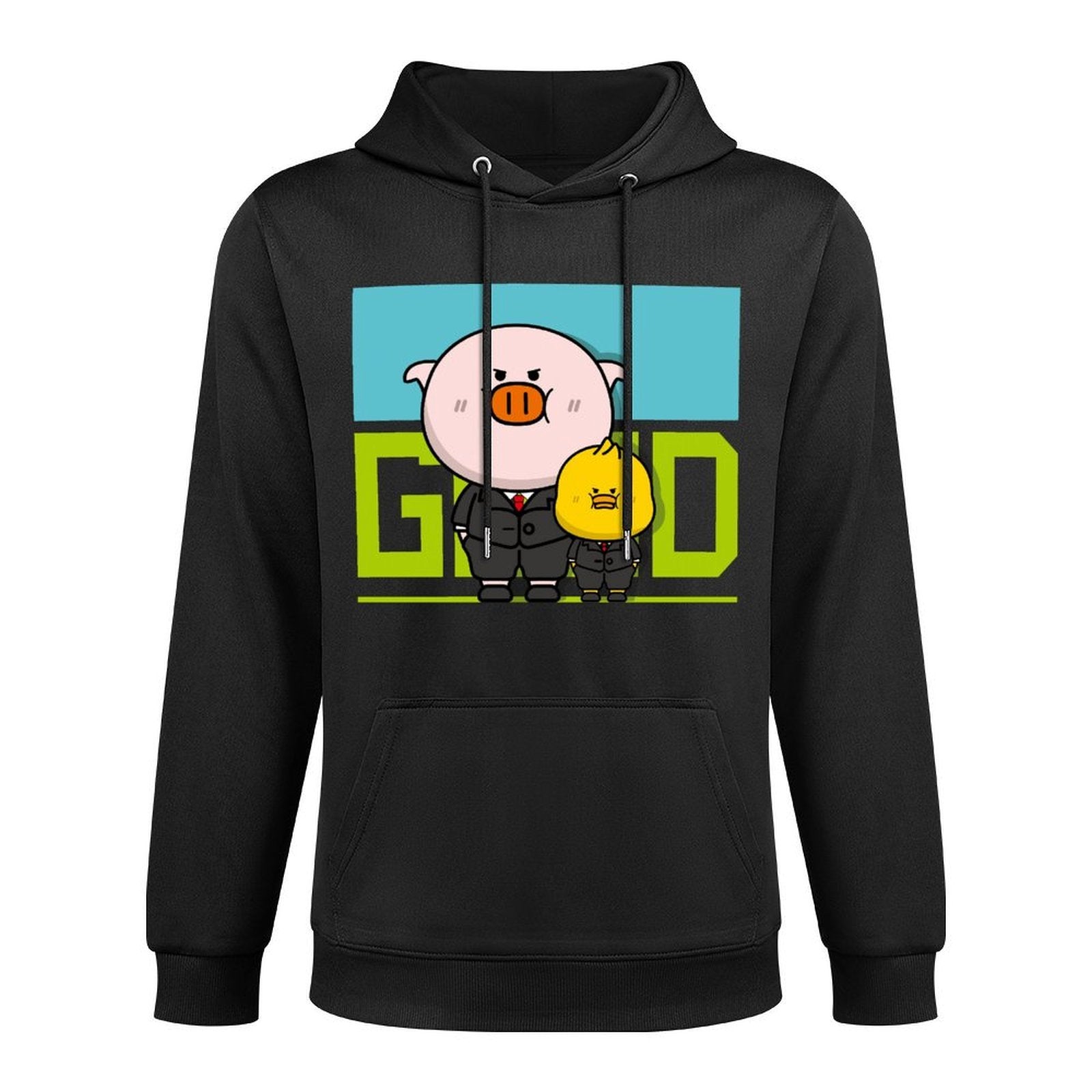 Natural Basic Front Graphic Hoodies