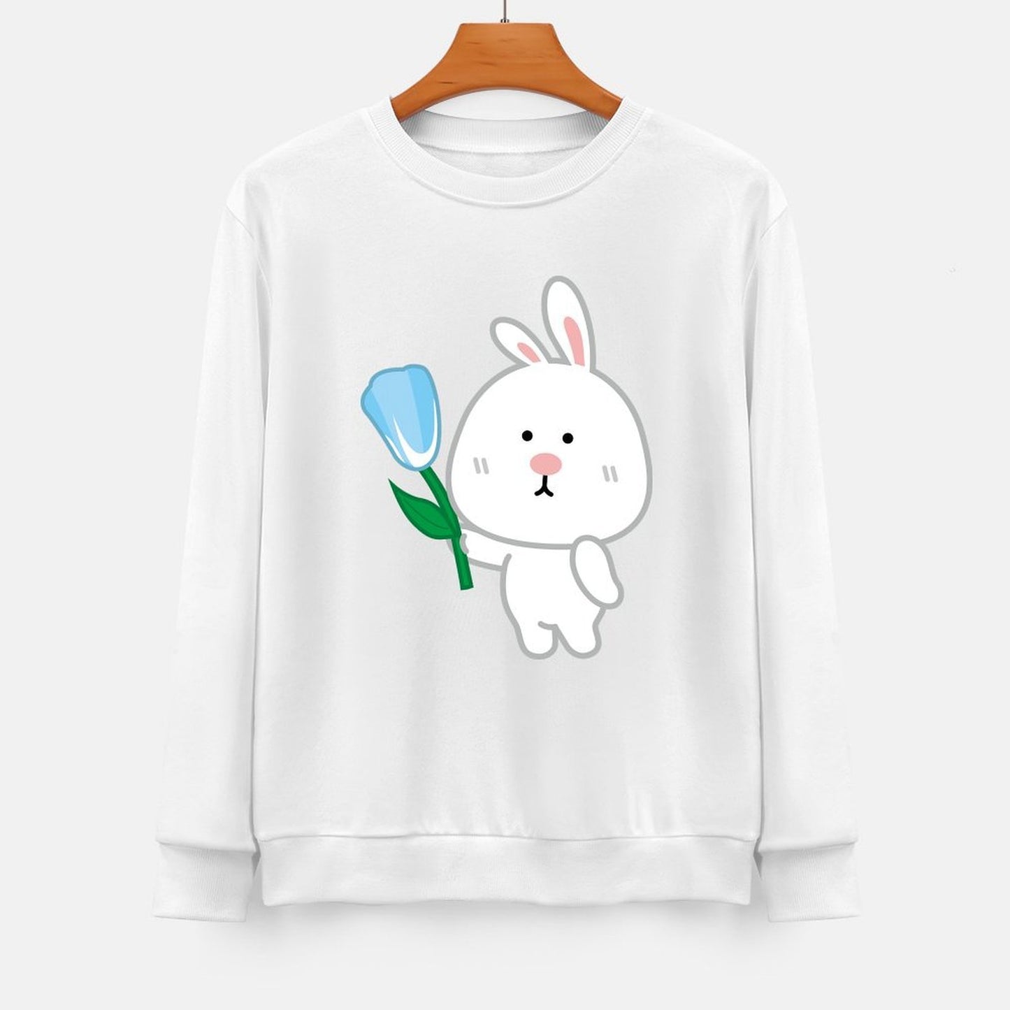 Front Patterned Long Sleeve TopColorfast Pocket Tee