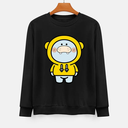  Front Patterned Long Sleeve TopDaily Smooth Feel