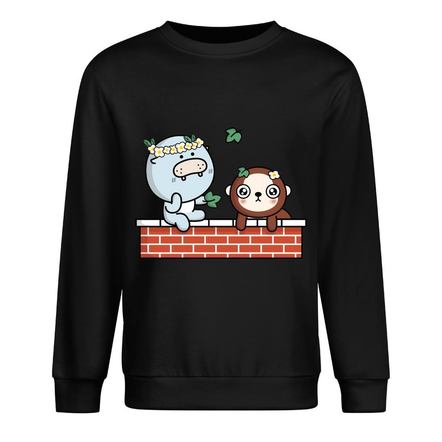 Front Patterned Long Sleeve TopLightweight Wrinkle-Free