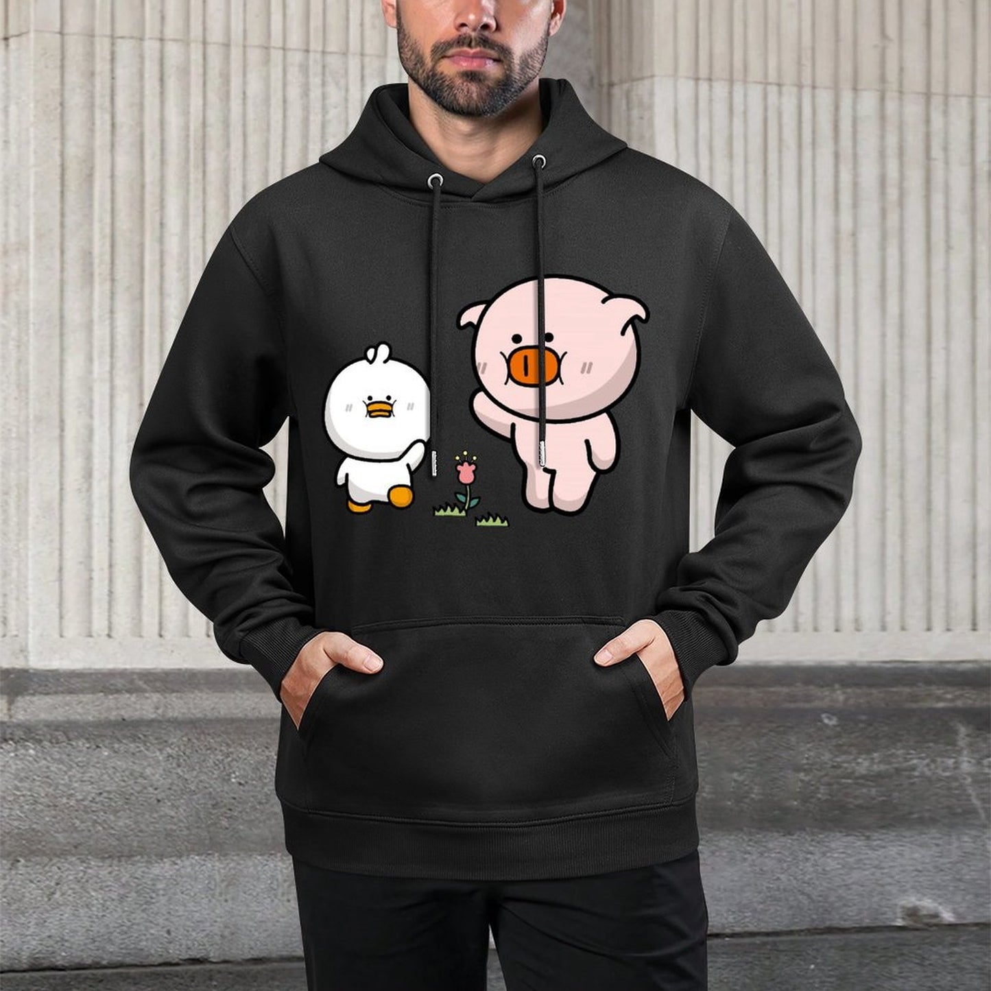 Street Minimal Front Graphic Hoodies