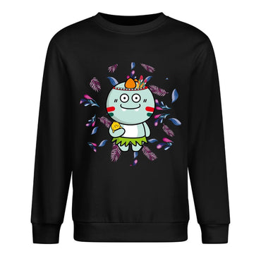 Front Patterned Long Sleeve TopBasicSeries Solid