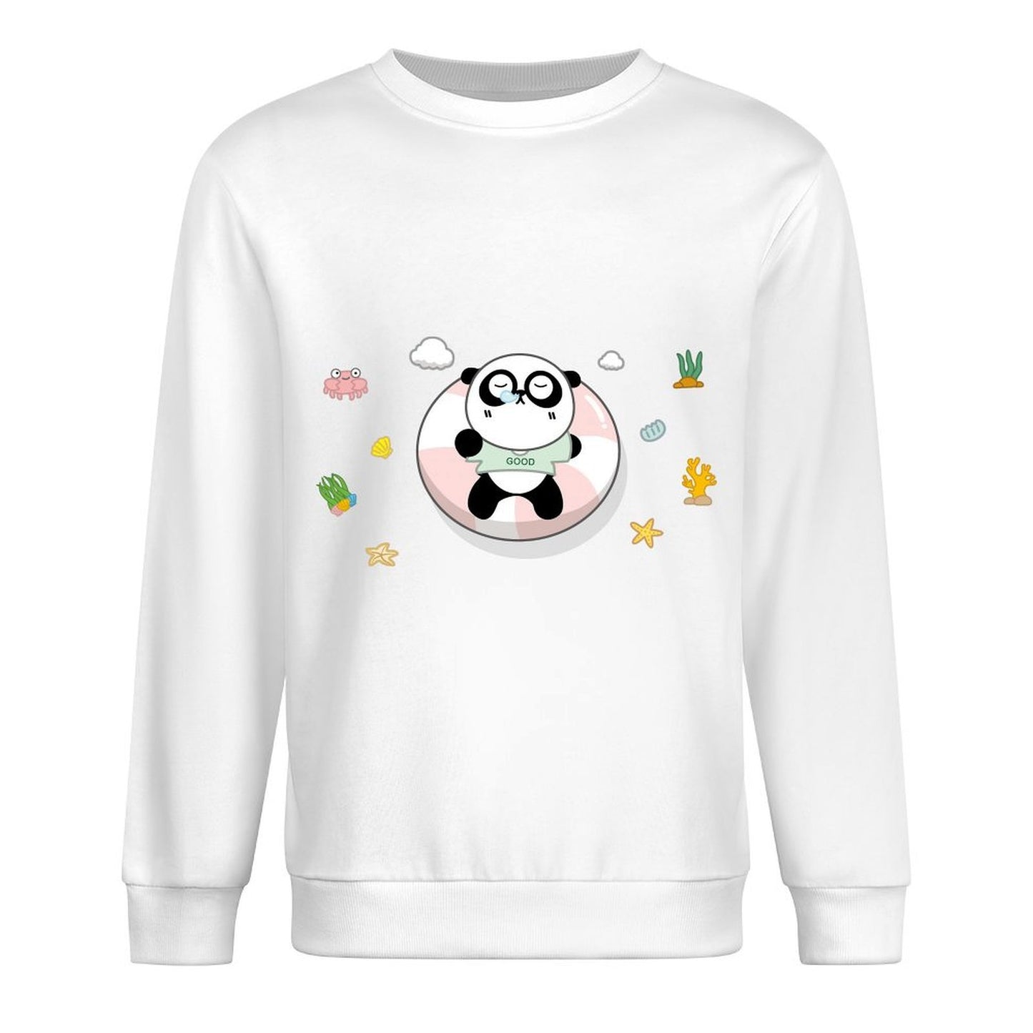 Front Patterned Long Sleeve TopLooseFit Breathable