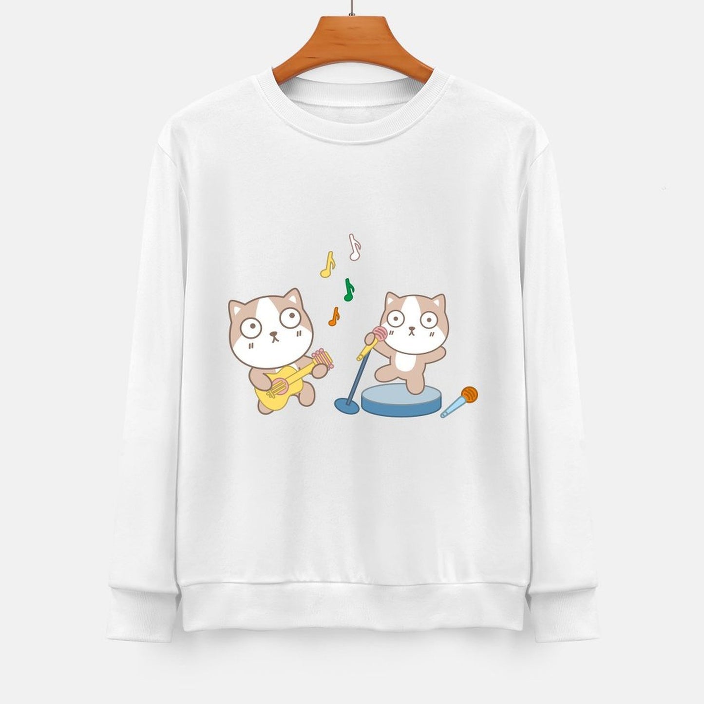 Front Patterned Long Sleeve TopNeat DailyFit