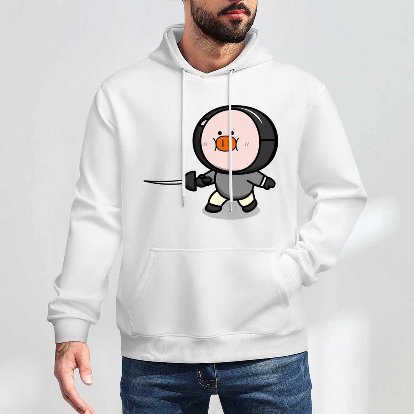 Fitted Cotton Front Graphic Hoodies