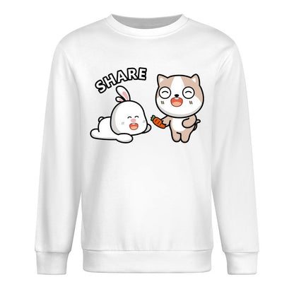 Front Patterned Long Sleeve TopFade-Proof Heat-Transfer