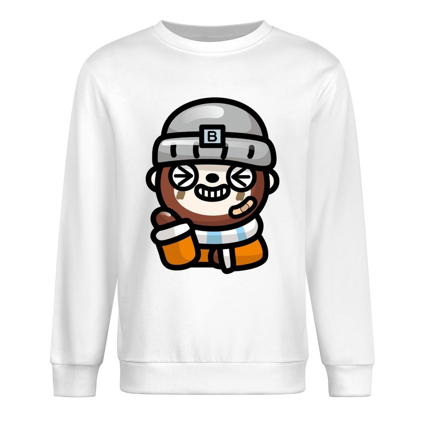 Front Patterned Long Sleeve TopSmooth Feel Durable