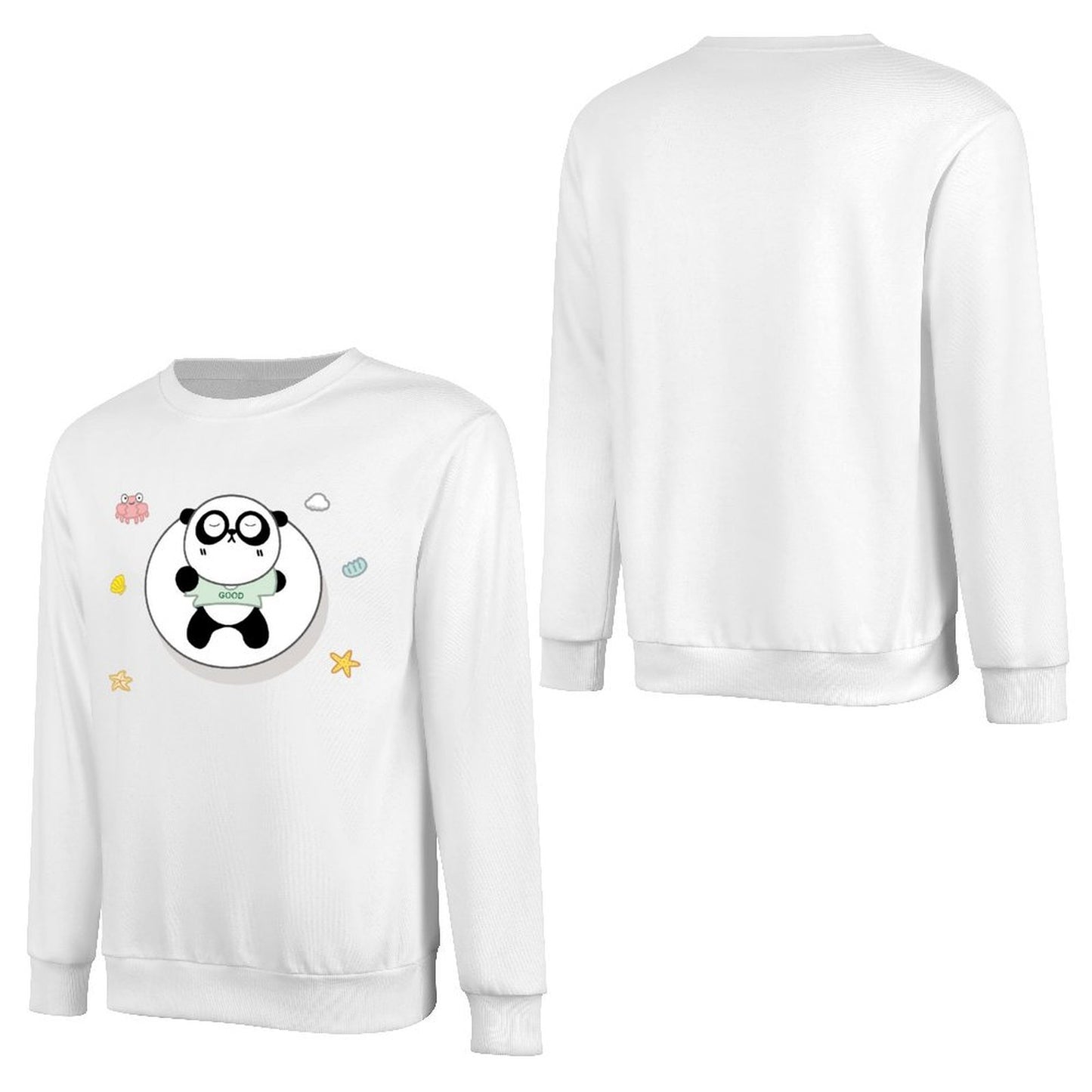 Front Patterned Long Sleeve TopBasicSeries Reliable