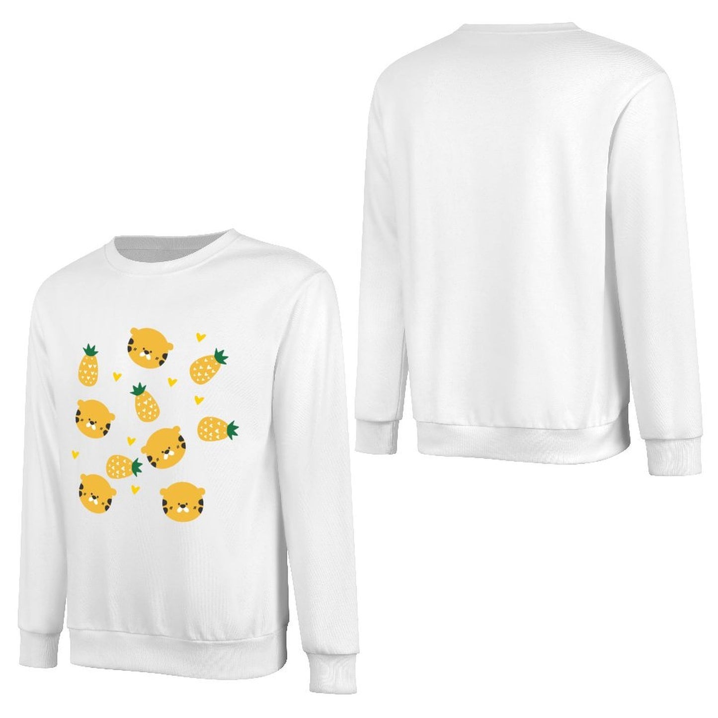 Front Patterned Long Sleeve TopStrong Tear-Resistant