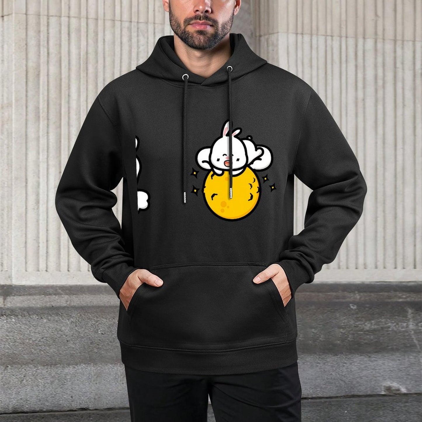 EverydayComfort Solid Front Graphic Hoodies